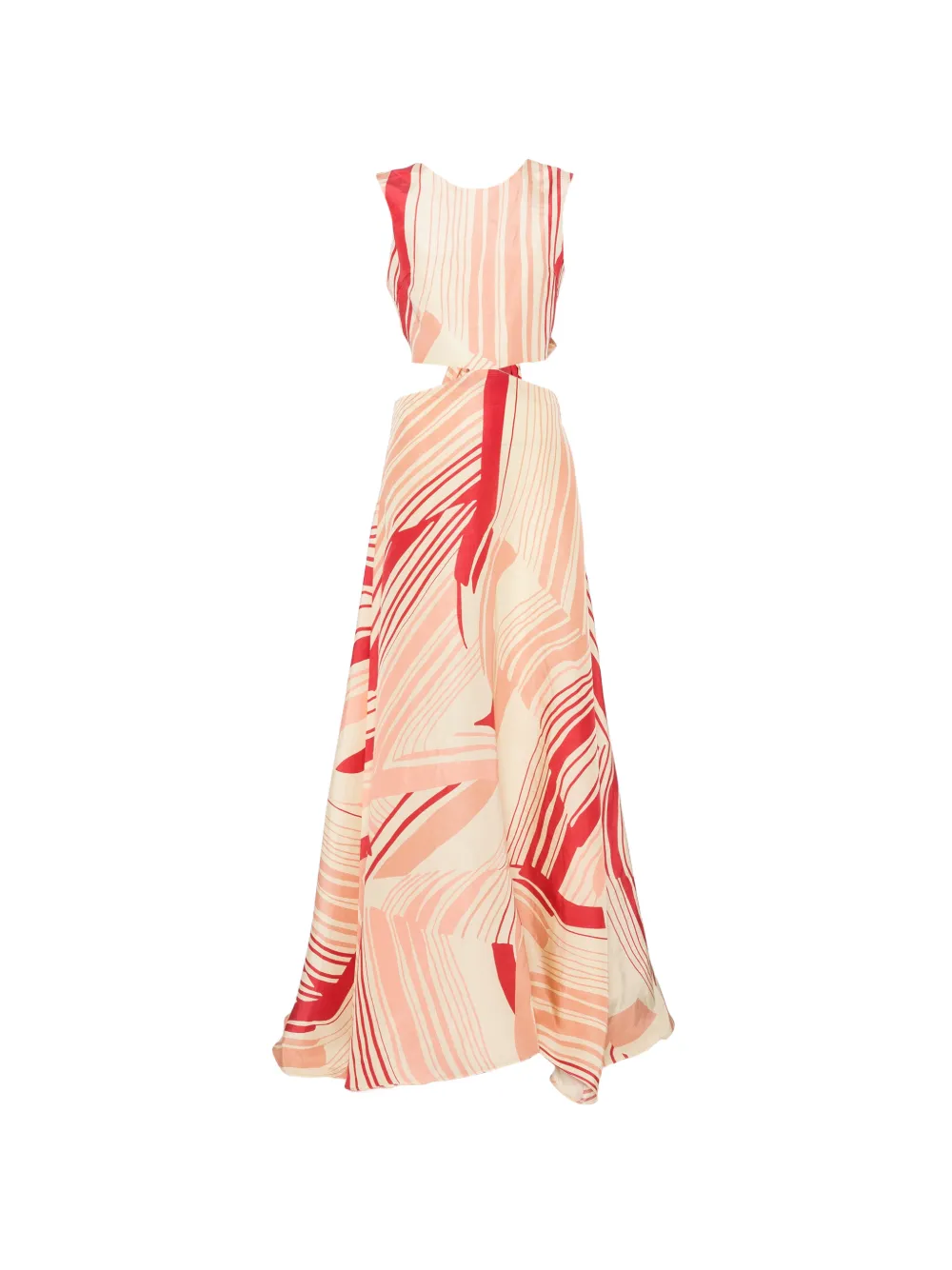 Raquel Diniz Bali abstract-print cutout maxi dress