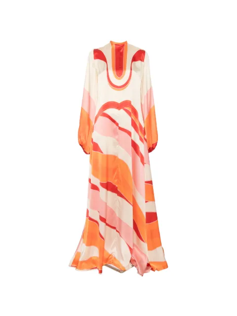 Raquel Diniz Parana'rn abstract-print tie-neck maxi dress