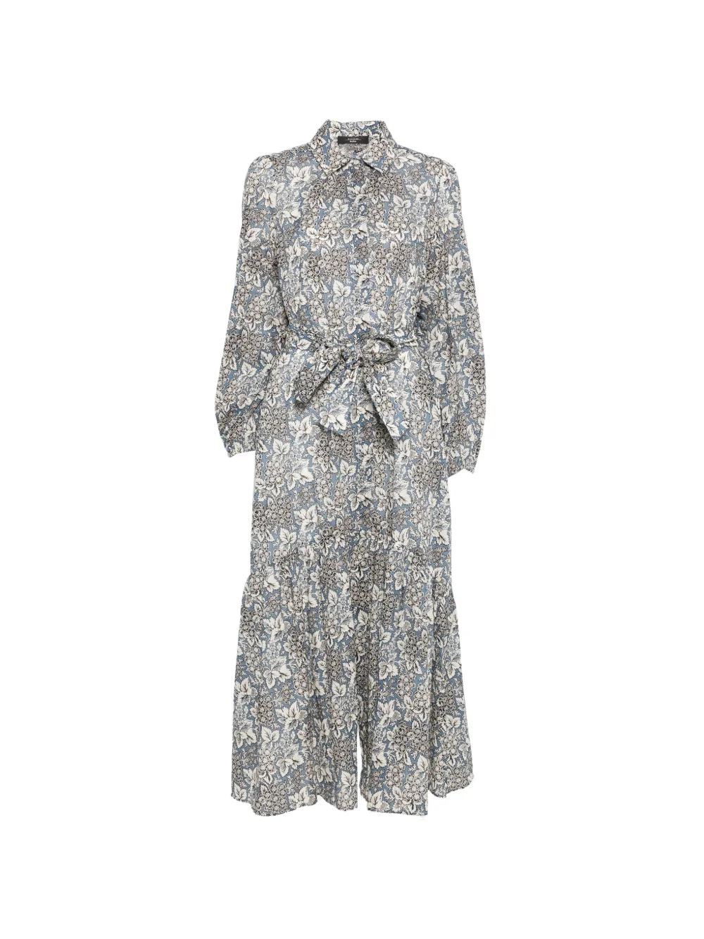 Weekend Max Mara Wkdoboli floral-print midi shirt dress - Blu