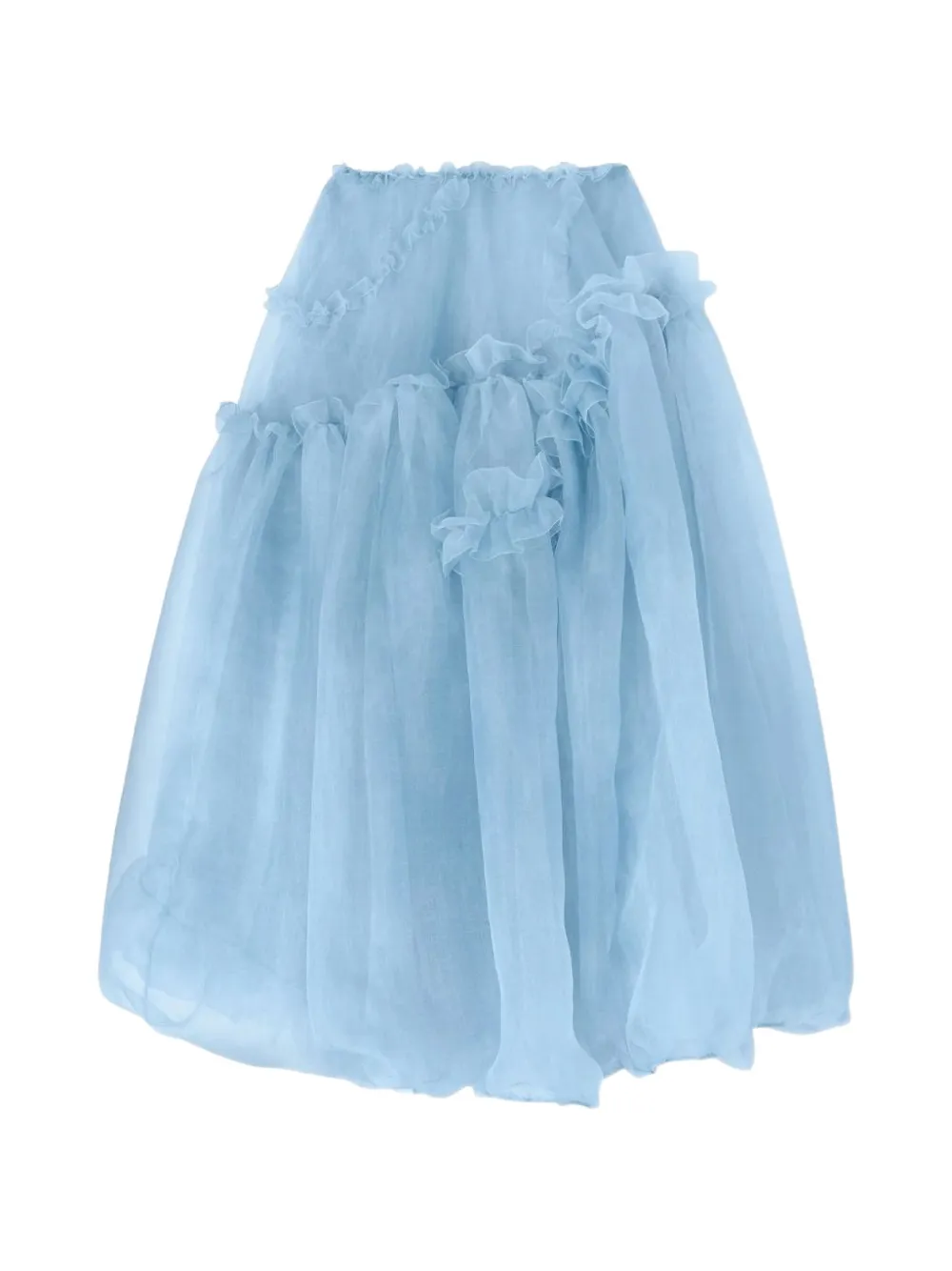 Ermanno Scervino ruffled tiered midi skirt - Blu