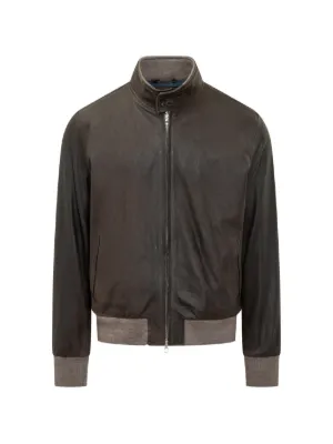 Giorgio Brato Zip Lamb Leather Jacket | Brown | FARFETCH