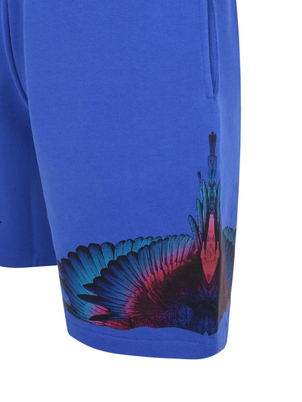 COUNTY OF MILAN Shorts met trekkoord en vleugelprint Blauw