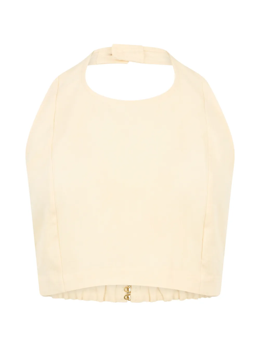 Le Kasha halterneck crop top - Neutrals