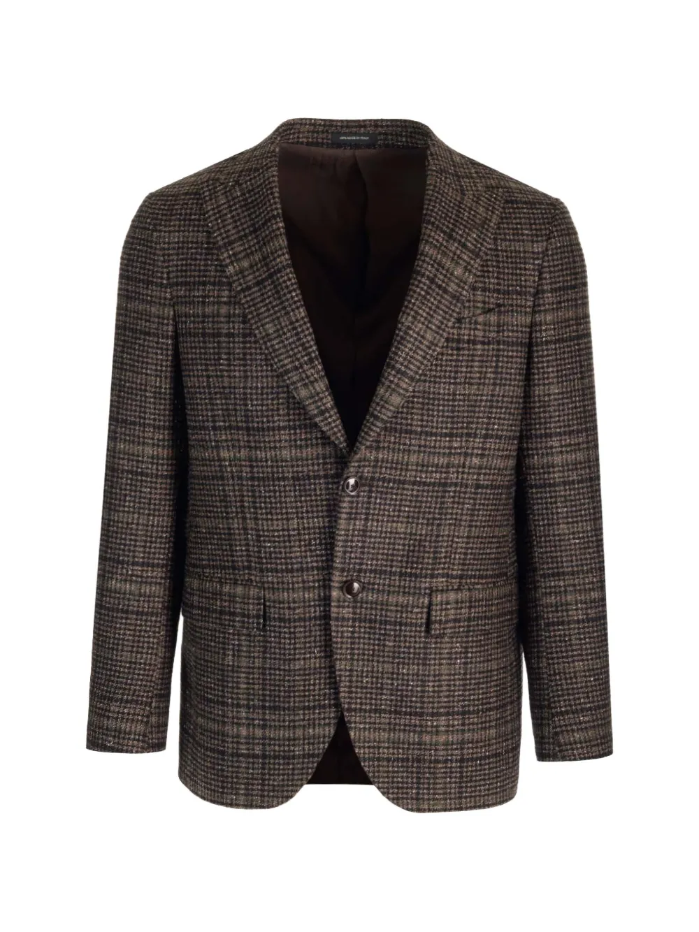 Al Duca D’Aosta 1902 check-pattern peak-lapel blazer - Nero