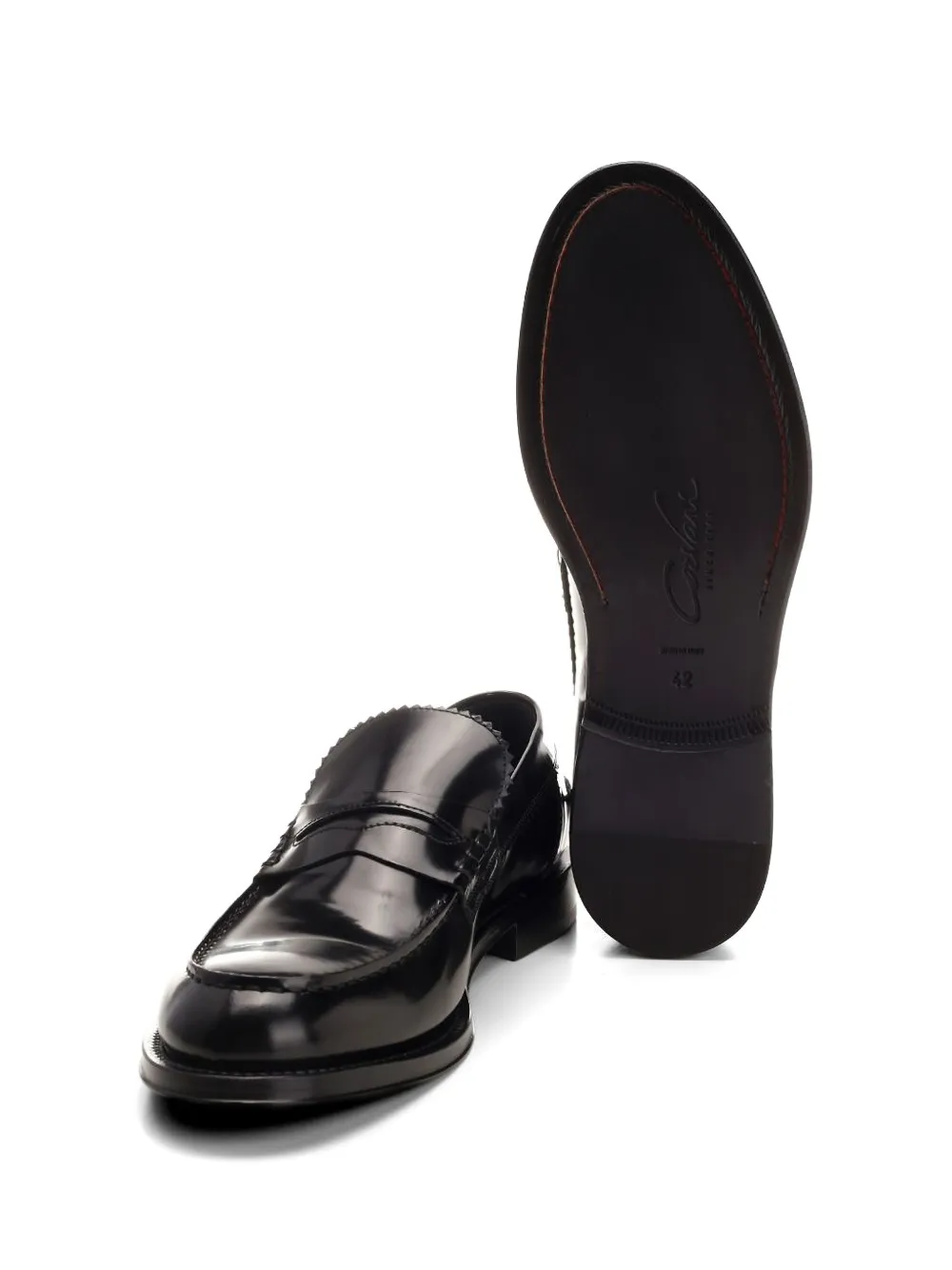 corvari polished penny loafers Zwart