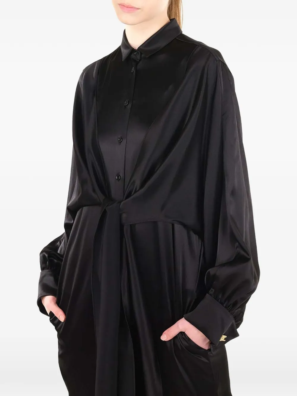 LOEWE Geknoopte midi-jurk Zwart