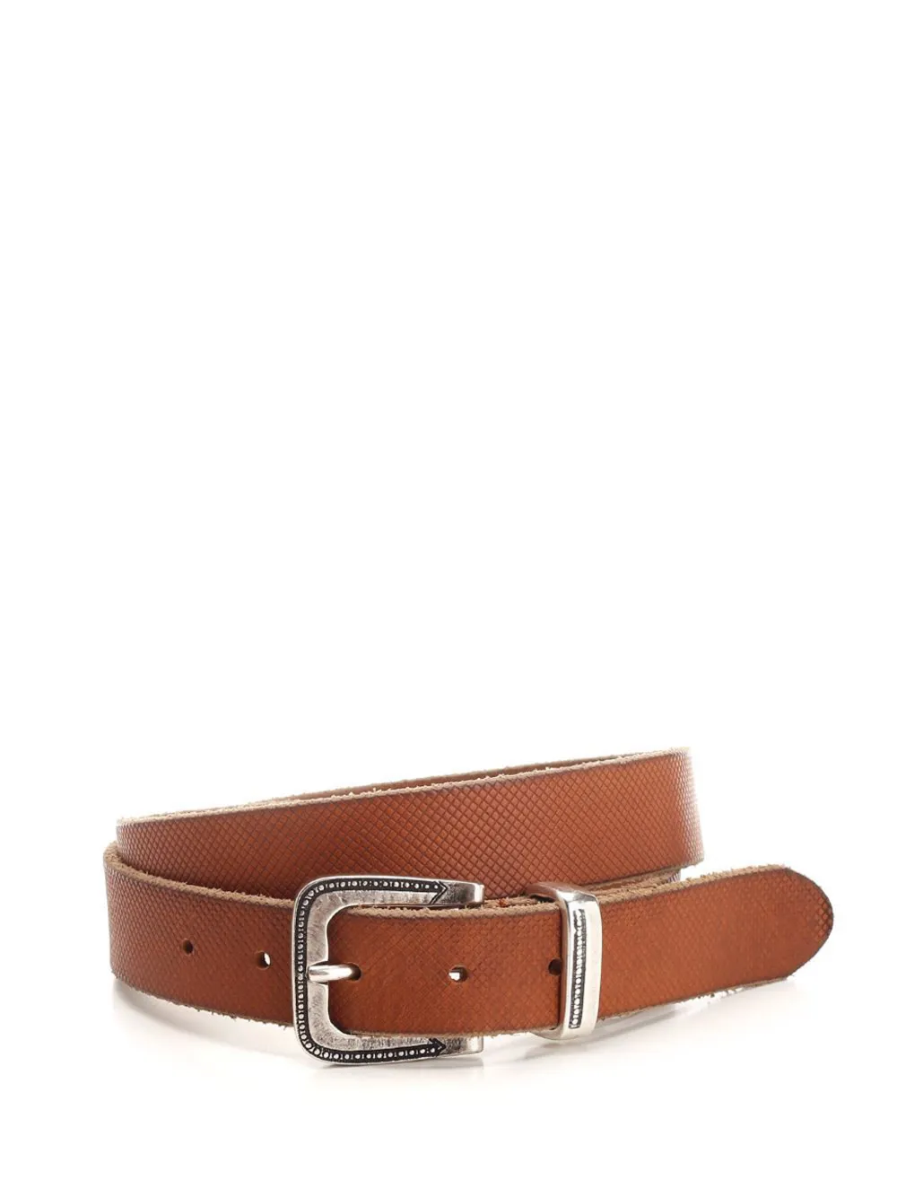 Al Duca D’Aosta 1902 textured-finish buckle-fastening belt - Marrone