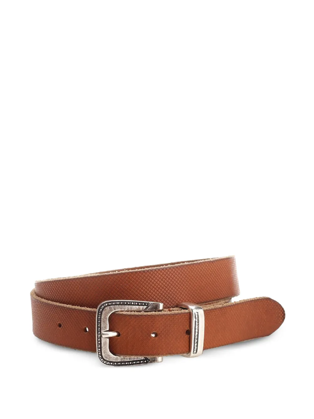Al Duca D’Aosta 1902 textured-finish buckle-fastening belt - Marrone