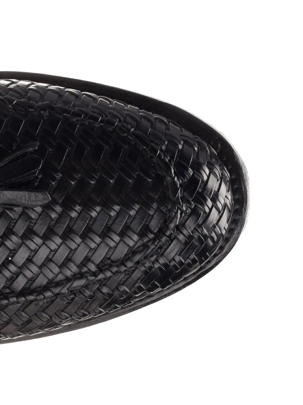 corvari woven-design tassel-embellished loafers Zwart