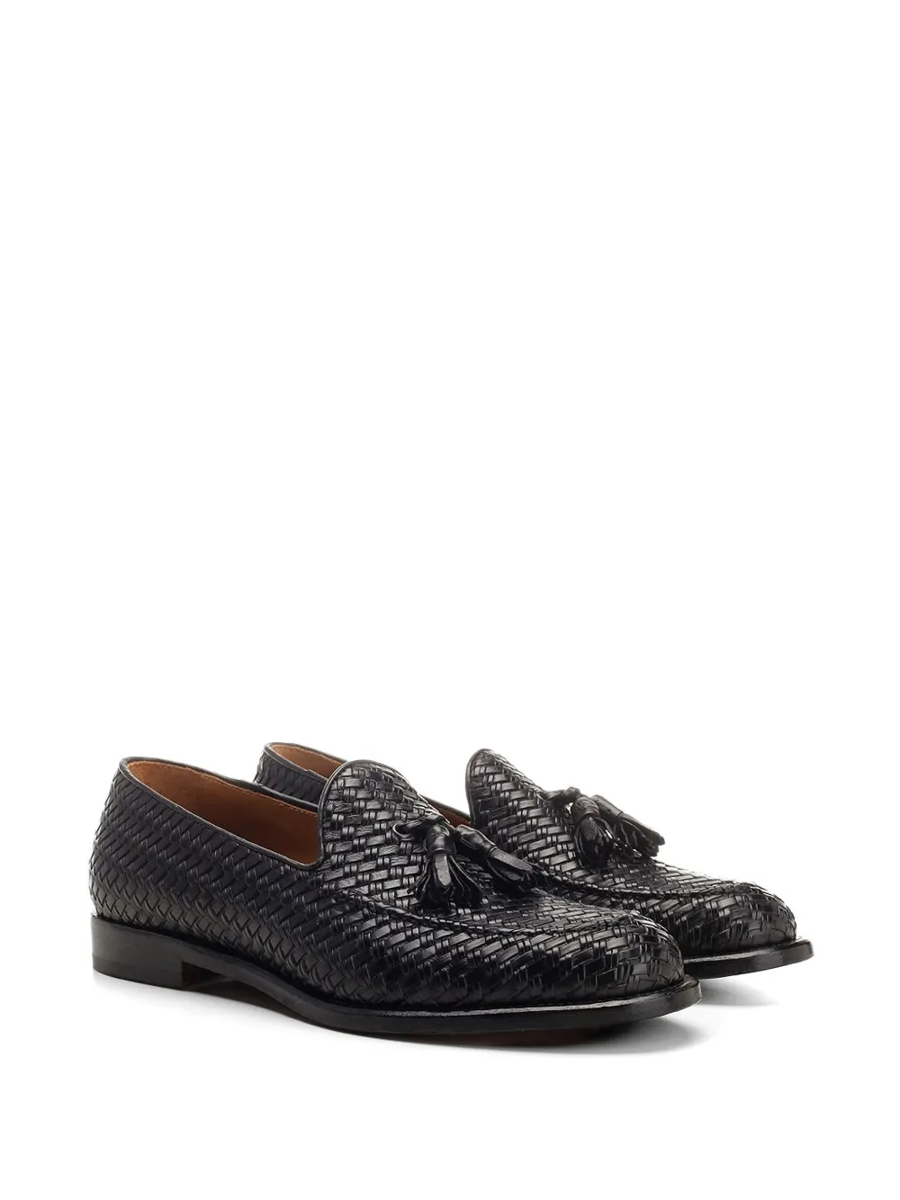 corvari woven-design tassel-embellished loafers Zwart