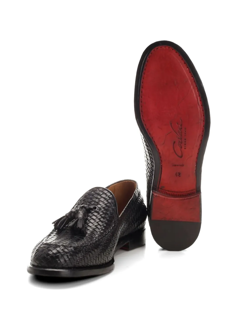 corvari woven-design tassel-embellished loafers Zwart
