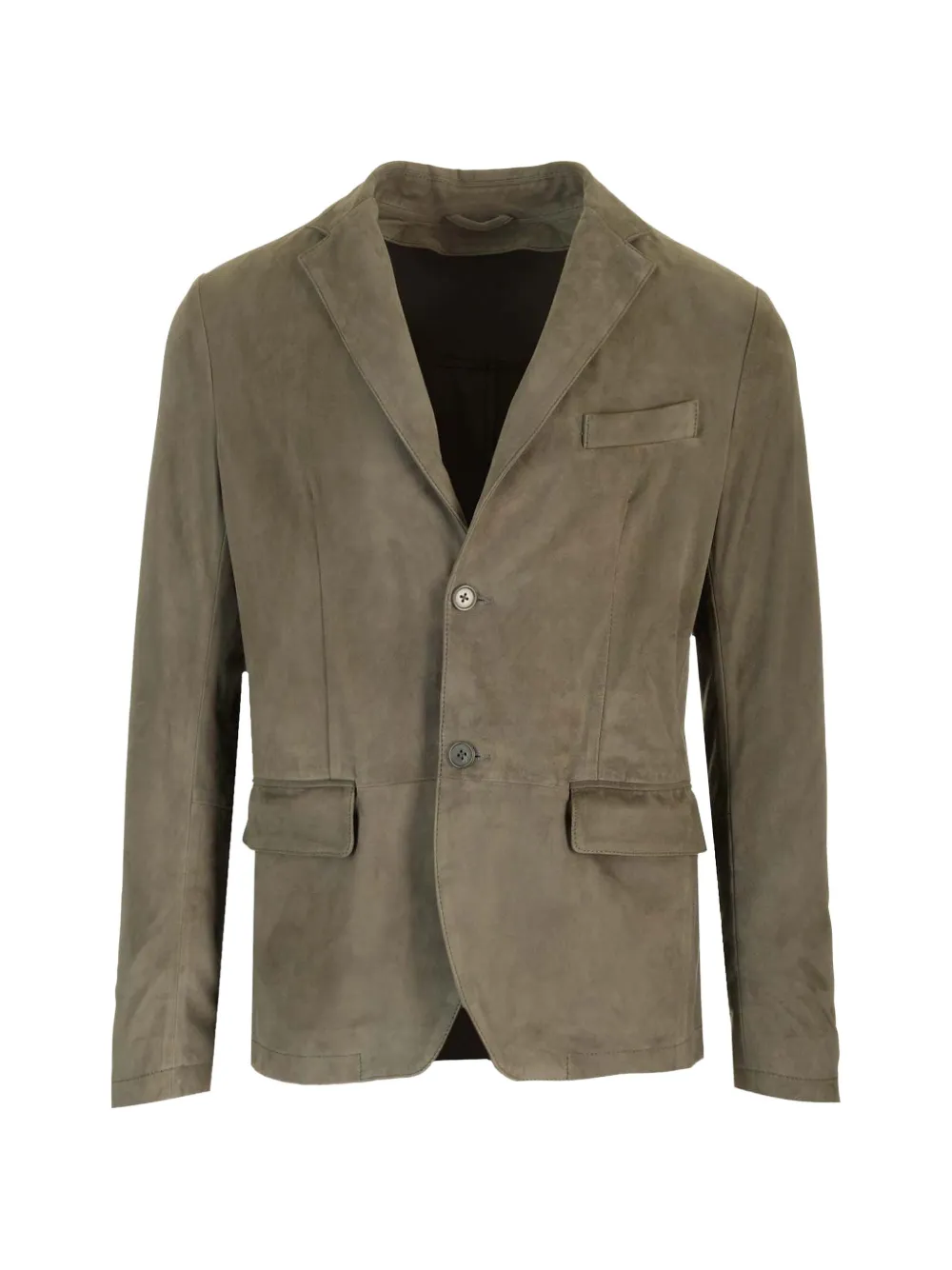Al Duca D’Aosta 1902 single-breasted suede blazer - Verde
