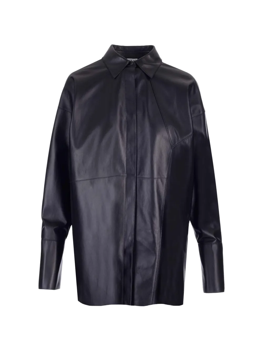 LOEWE panelled leather shirt - Nero