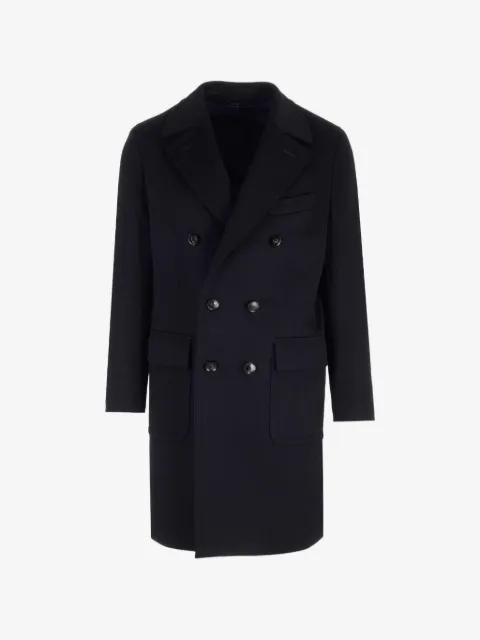 Al Duca D’Aosta 1902 double-breasted cashmere midi coat