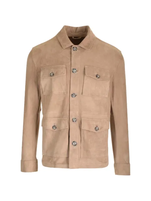 Al Duca D’Aosta 1902 four-pocket button-fastening suede jacket