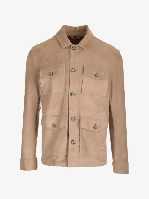 Al Duca D’Aosta 1902 four-pocket button-fastening suede jacket