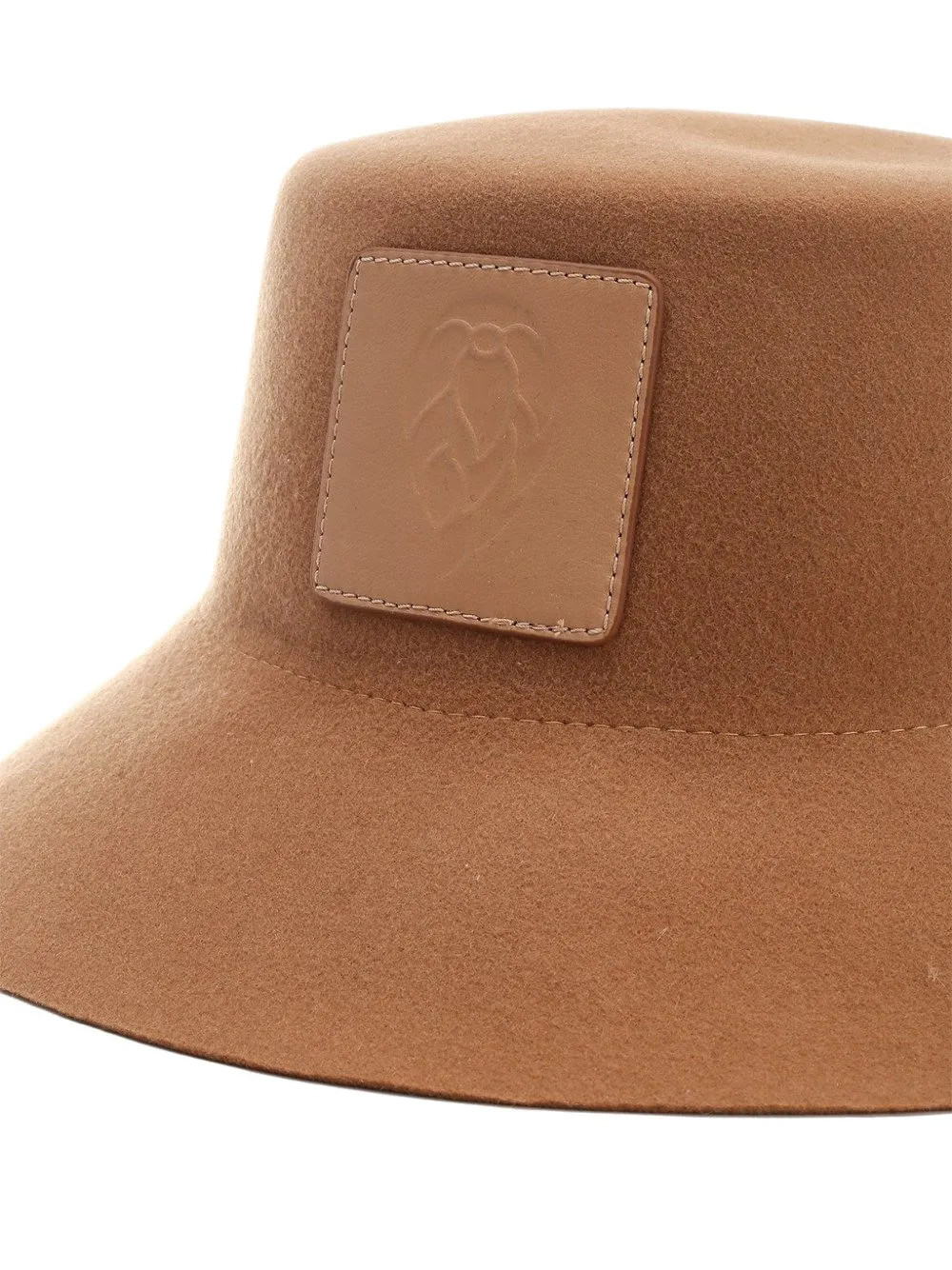 Helen Kaminski Hoed van wol-vilt met logopatch Beige