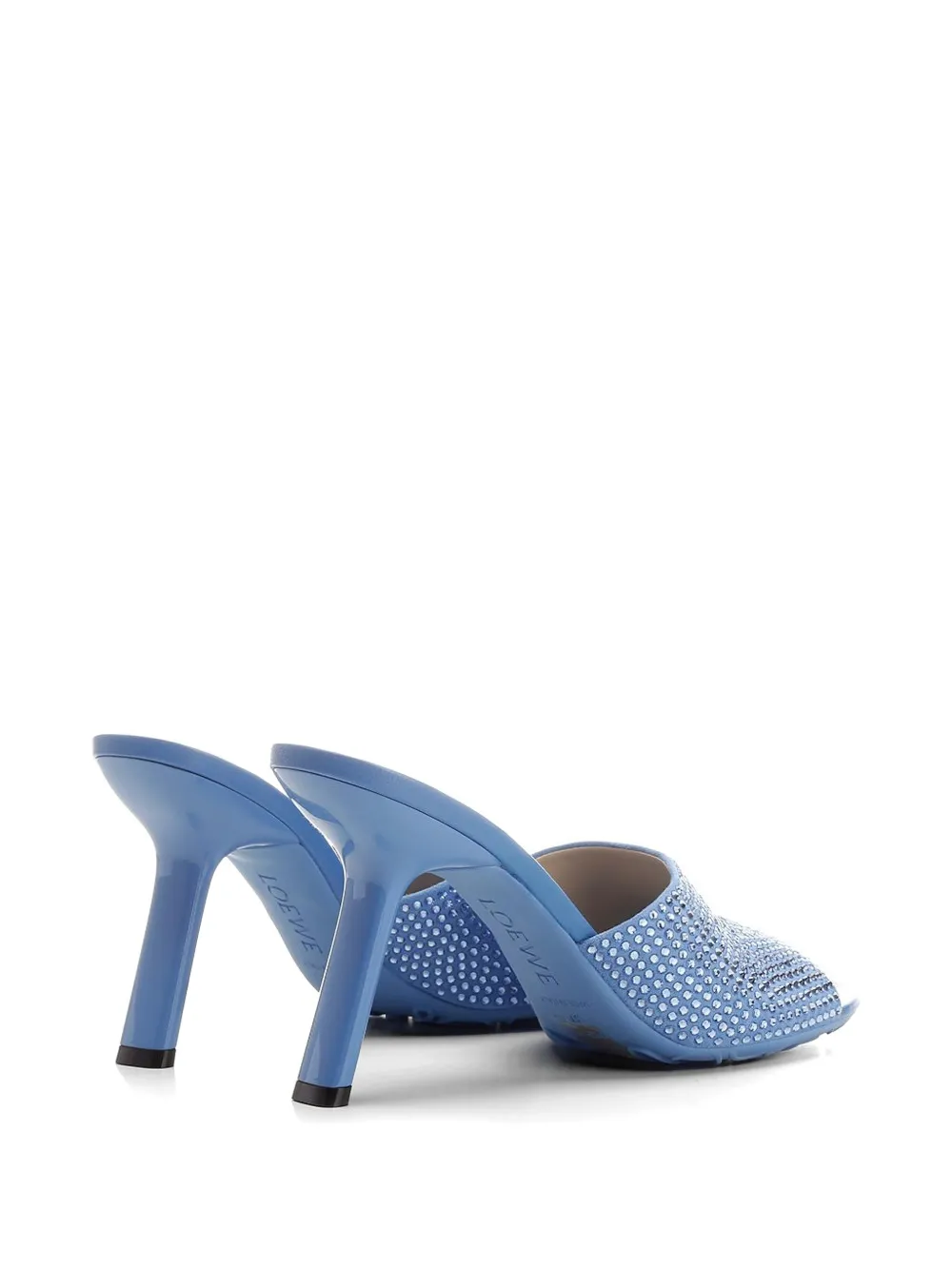 LOEWE Petal crystal-embellished sandals Blauw