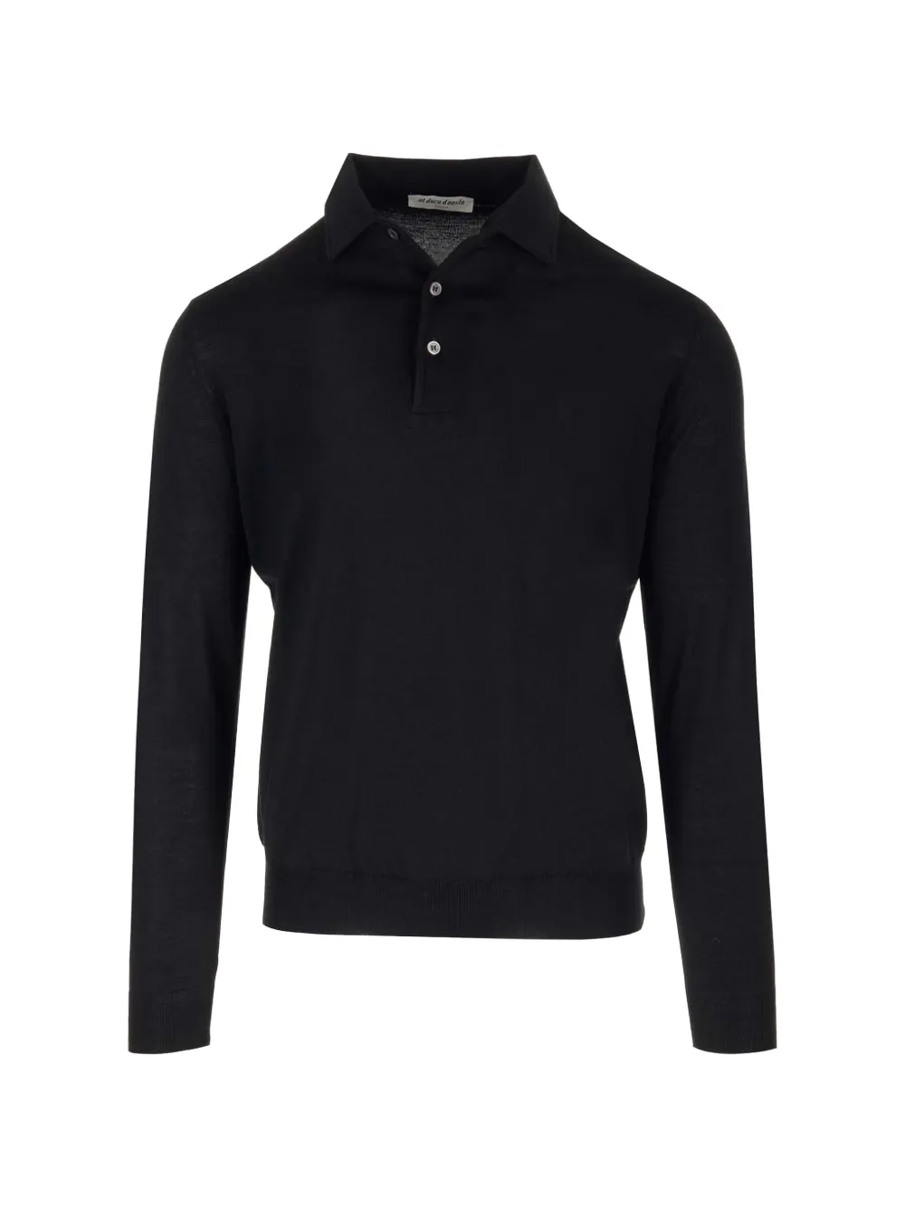 Al Duca D’Aosta 1902 long-sleeve knitted polo shirt - Nero
