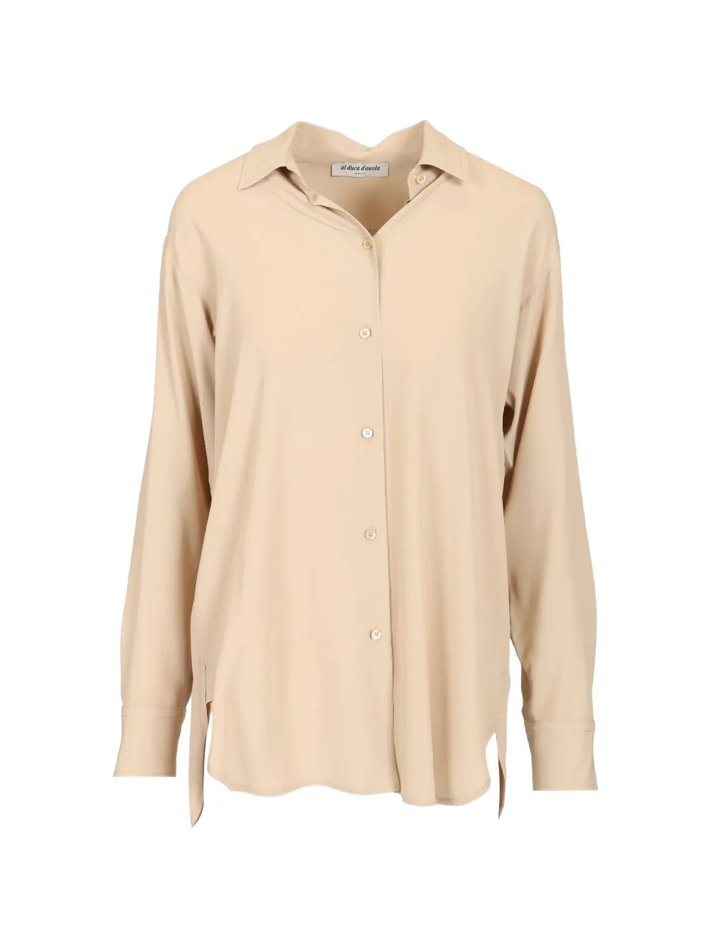 Al Duca D’Aosta 1902 oversized silk shirt - Toni neutri