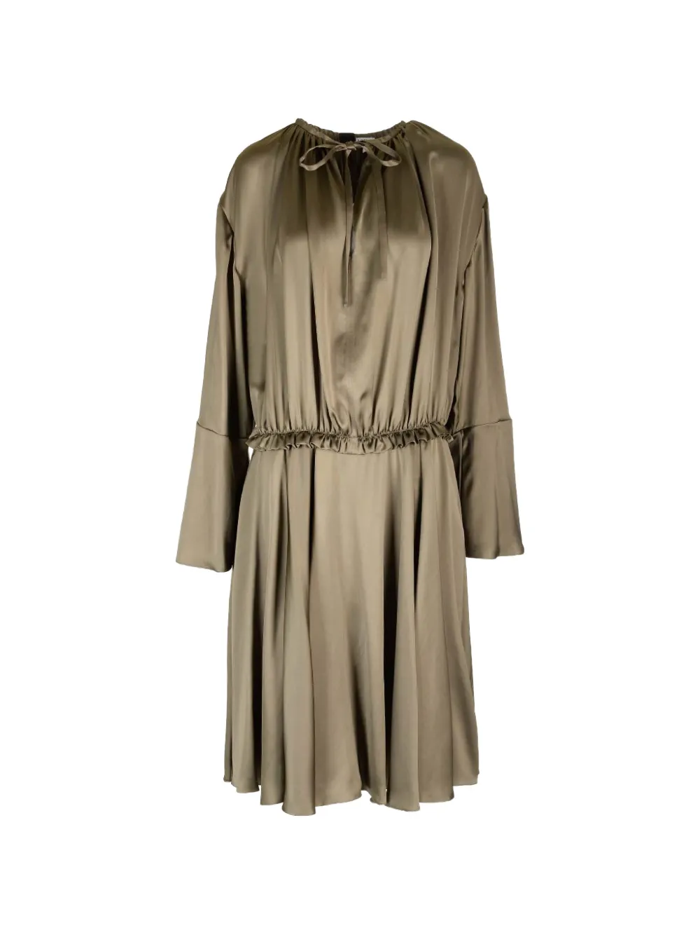 LOEWE ruffled-waist tunic dress - Green