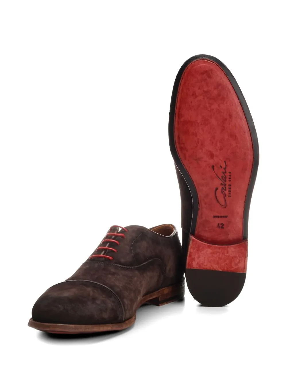 corvari cap-toe suede derby shoes Bruin
