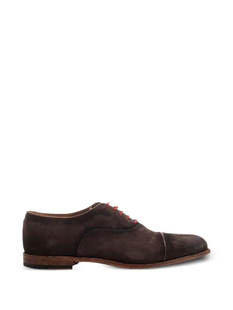 corvari cap-toe suede derby shoes