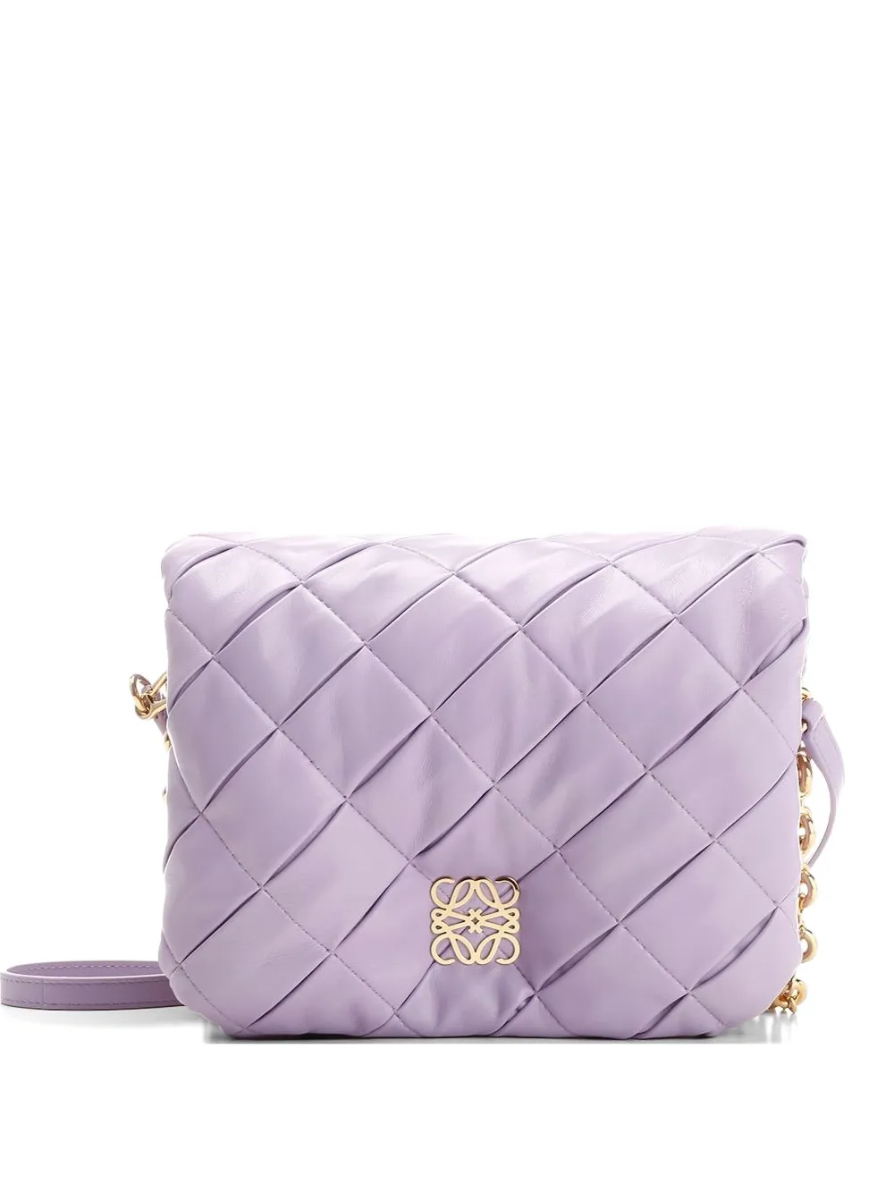 LOEWE Goya padded leather shoulder bag - Viola