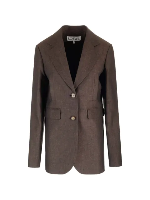 LOEWE linen single-breasted blazer