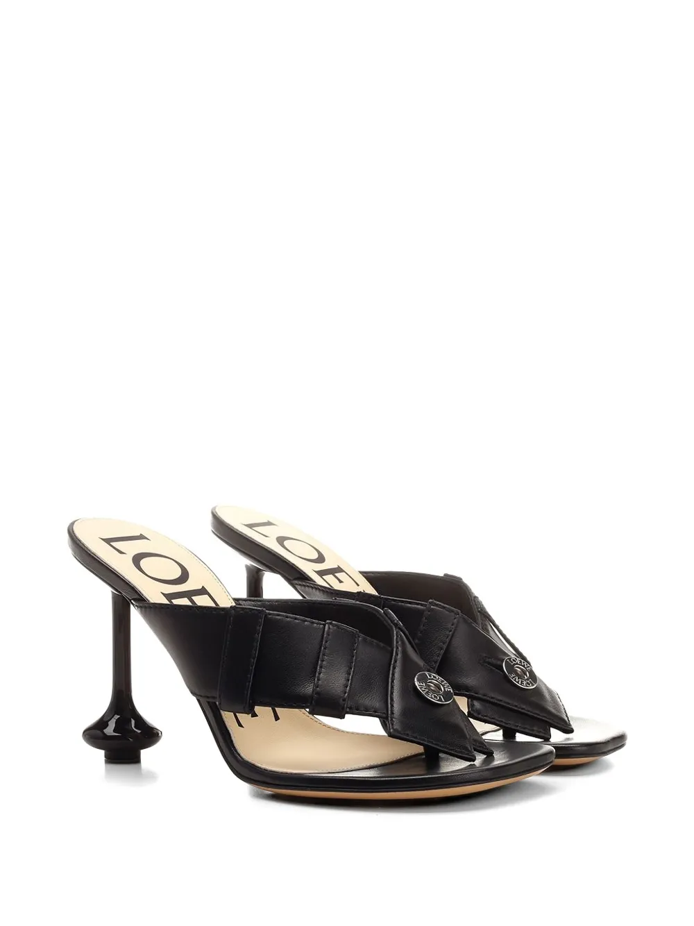 LOEWE 90mm Toy Panta leather sandals Zwart