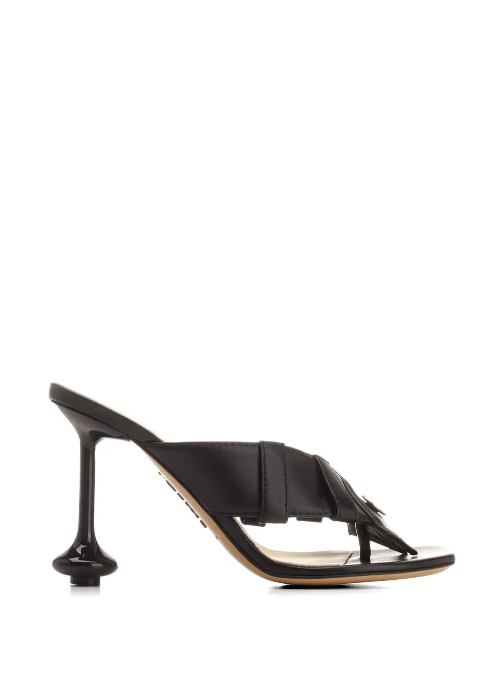 LOEWE 90mm Toy Panta leather sandals Zwart