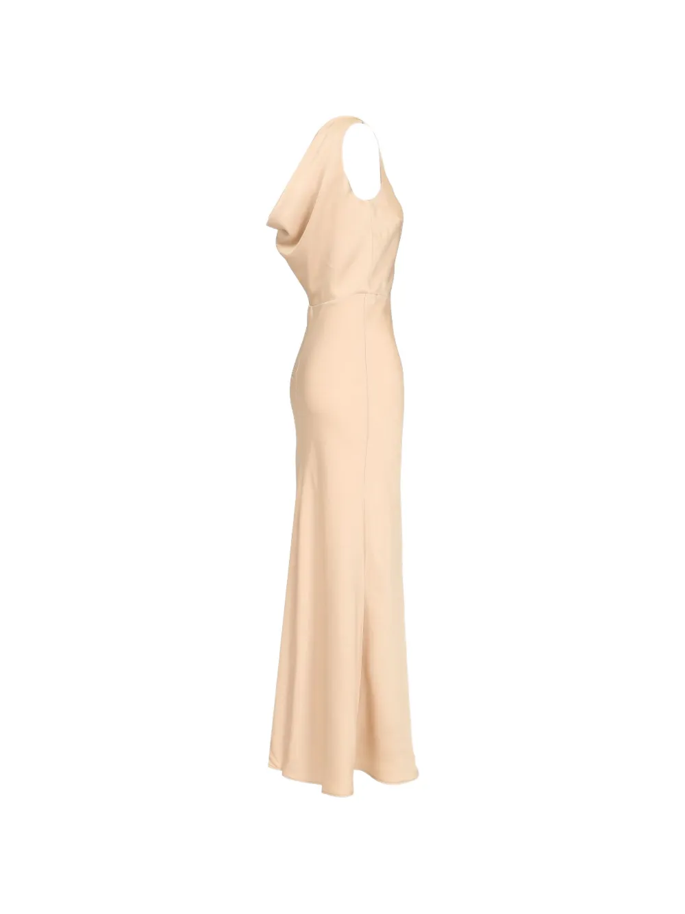 Al Duca D Aosta 1902 Satijnen jurk Beige
