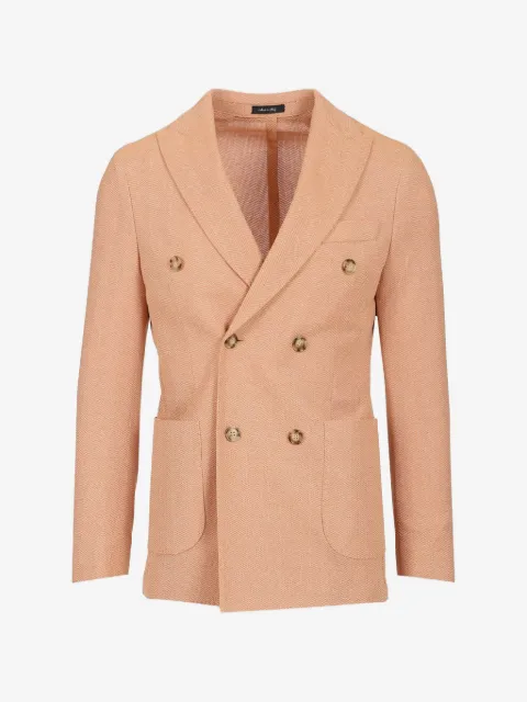 Al Duca D’Aosta 1902 double-breasted herringbone-weave blazer 