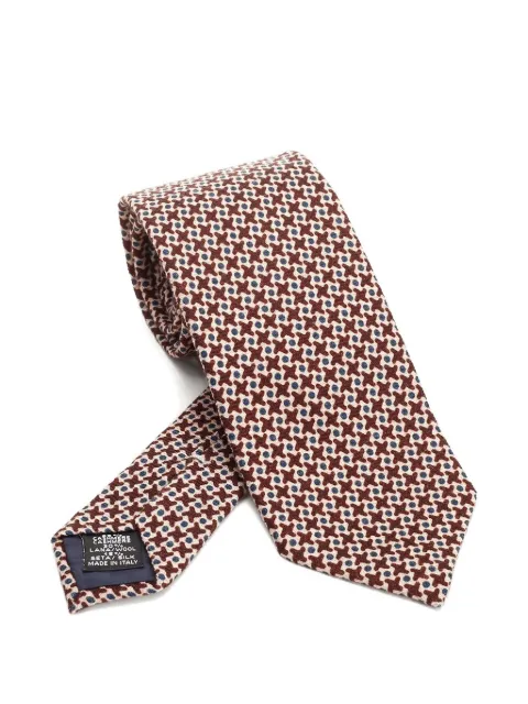 Al Duca D’Aosta 1902 geometric-pattern silk-blend tie