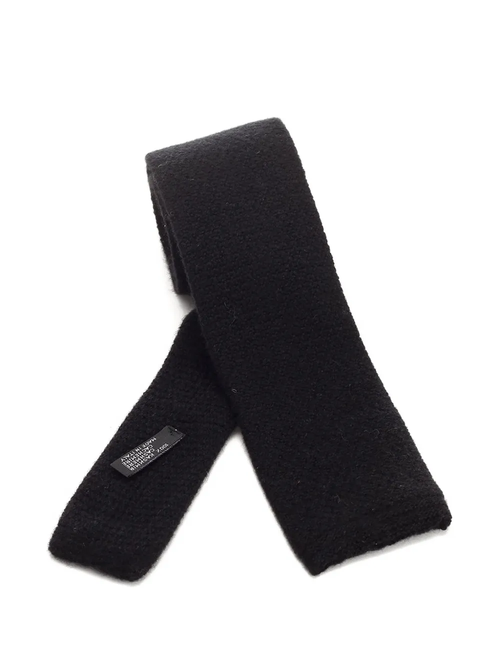 Al Duca D’Aosta 1902 knit cashmere tie - Nero