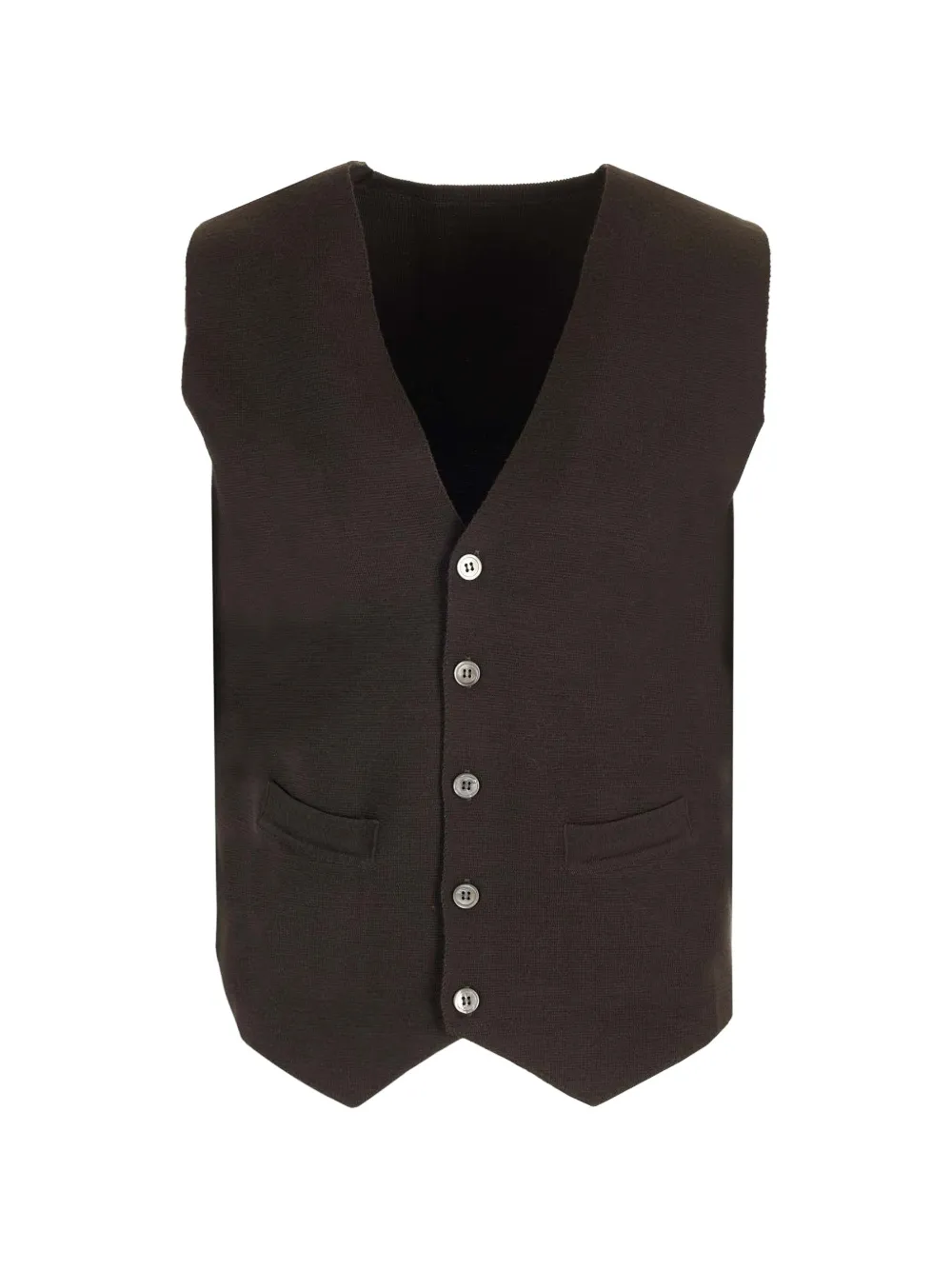 Al Duca D’Aosta 1902 knitted button-up gilet - Marrone