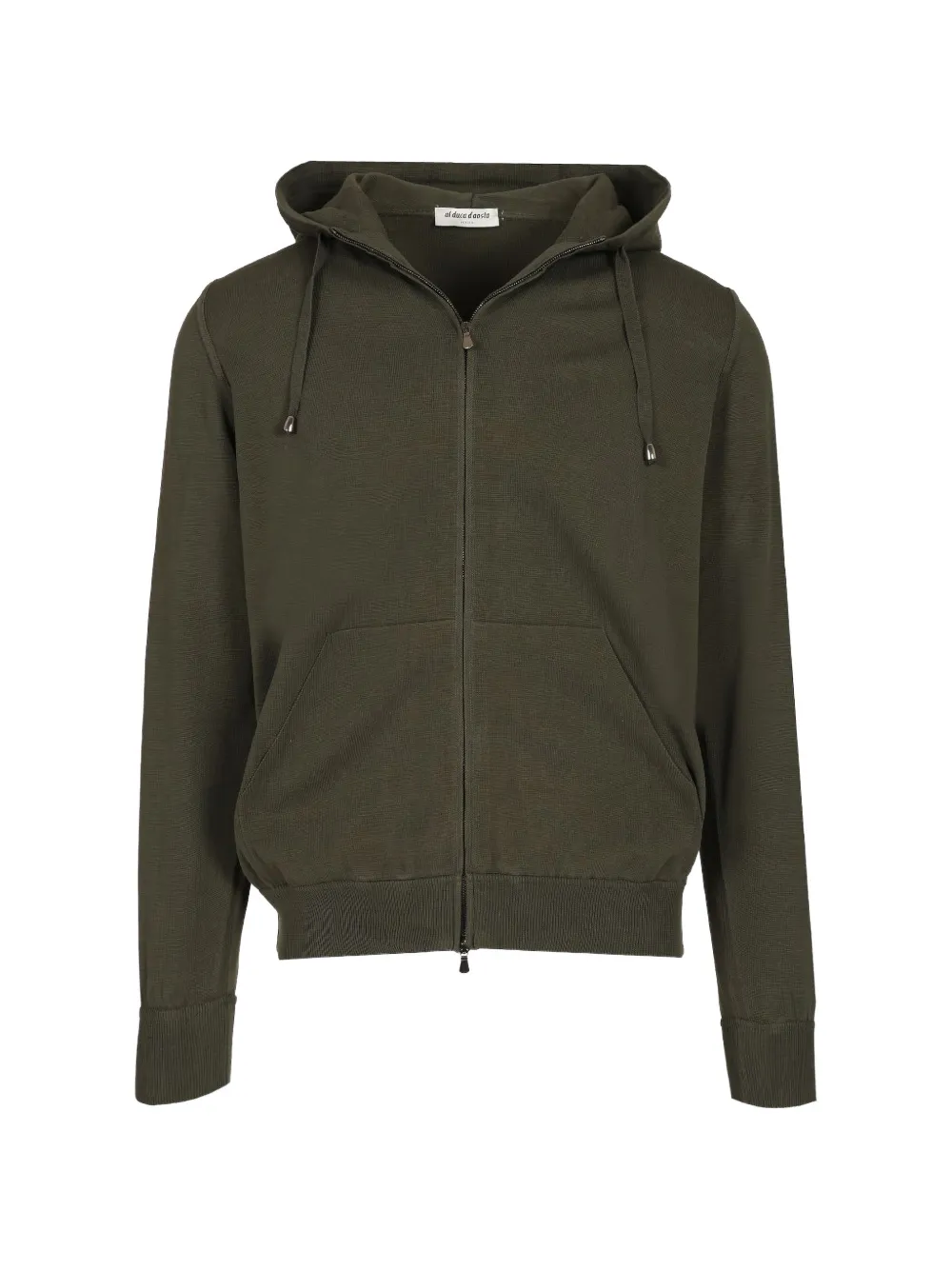 Al Duca D’Aosta 1902 full-zip drawstring hoodie - Green