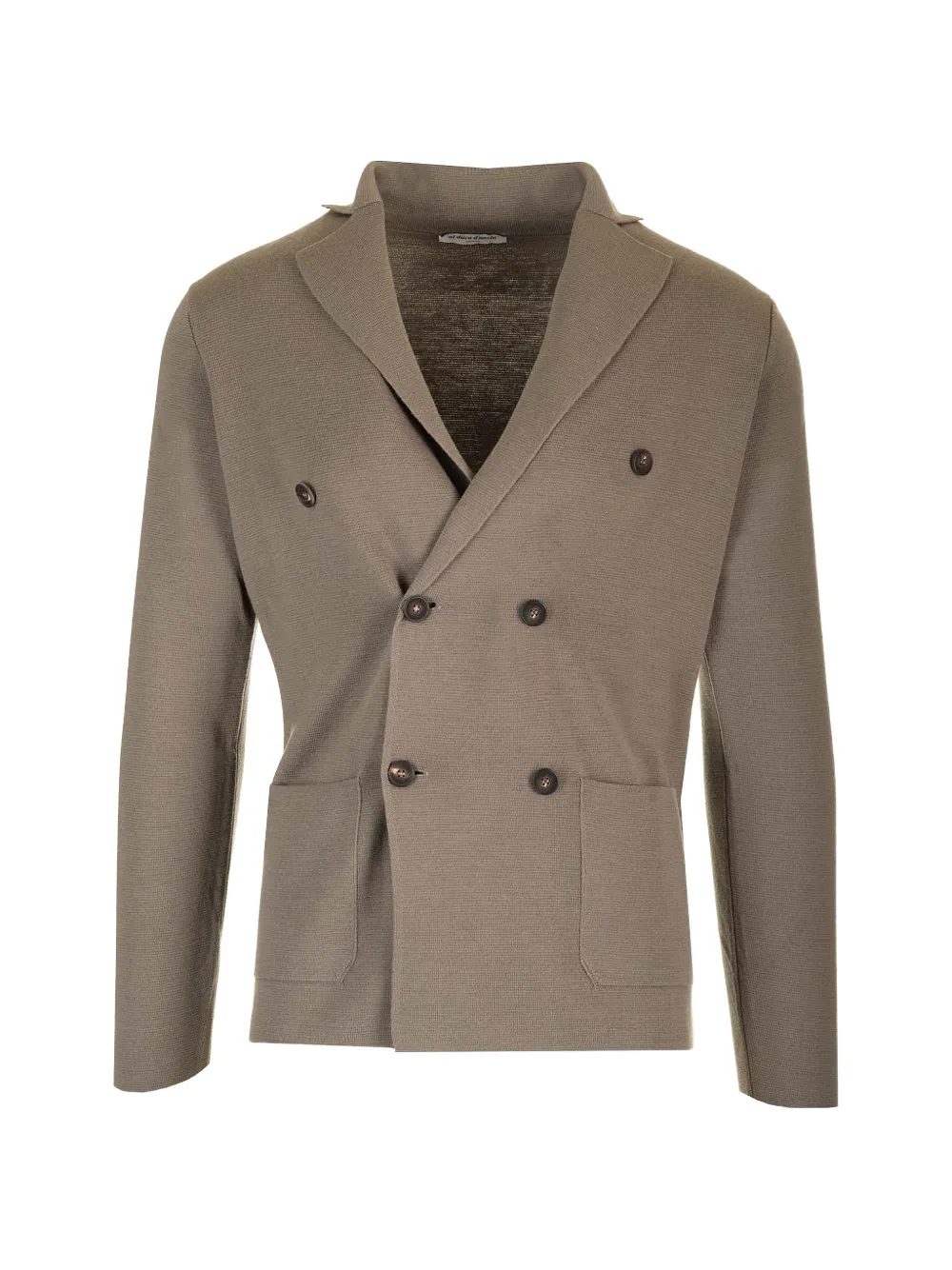 Al Duca D’Aosta 1902 double-breasted knitted blazer - Toni neutri