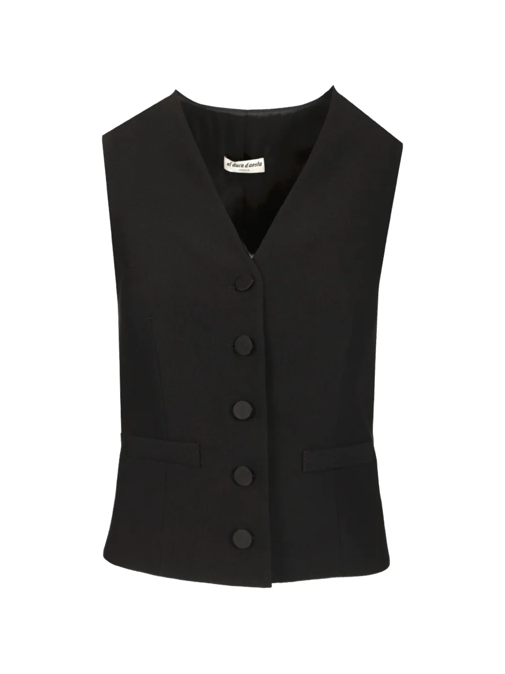 Al Duca D’Aosta 1902 satin-back bow-detail waistcoat - Nero