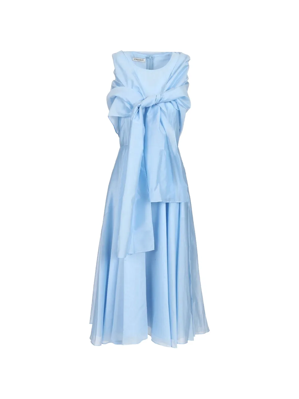 Al Duca D’Aosta 1902 integrated-shawl sleeveless dress - Blue
