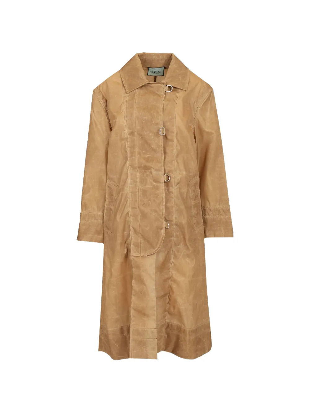 Durazzi Milano leather-effect d-ring coat - Toni neutri