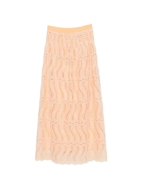 Raquel Diniz Sabi guipure-lace scalloped-hem midi skirt