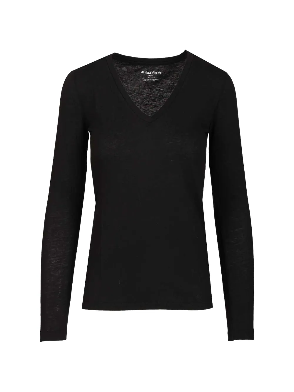 Al Duca D’Aosta 1902 long-sleeve V-neck t-shirt - Nero