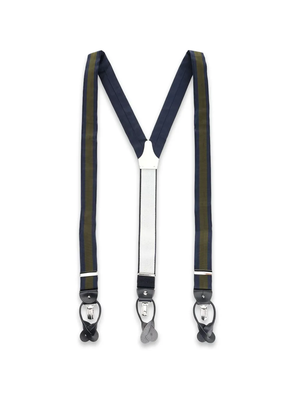 Al Duca D’Aosta 1902 regimental-stripe braces - Grün