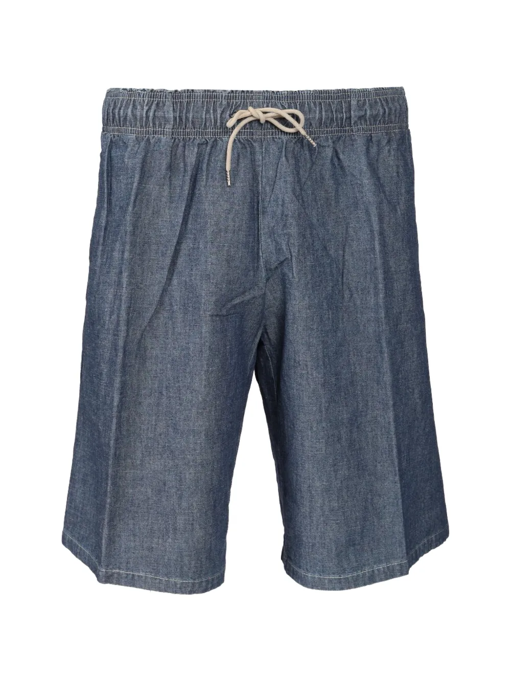 original vintage style drawstring denim shorts - Blau