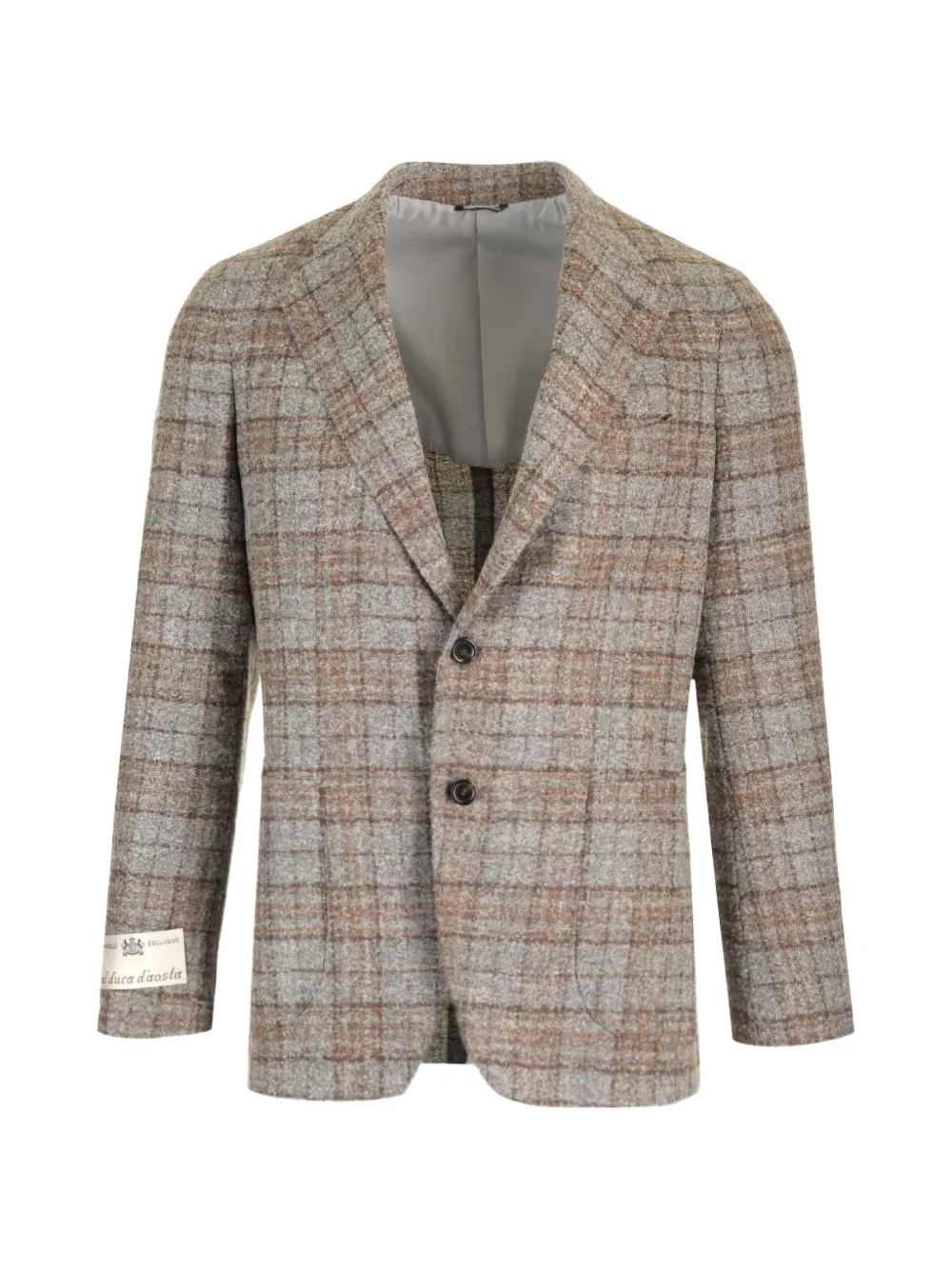 Al Duca D’Aosta 1902 single-breasted tartan blazer - Grigio