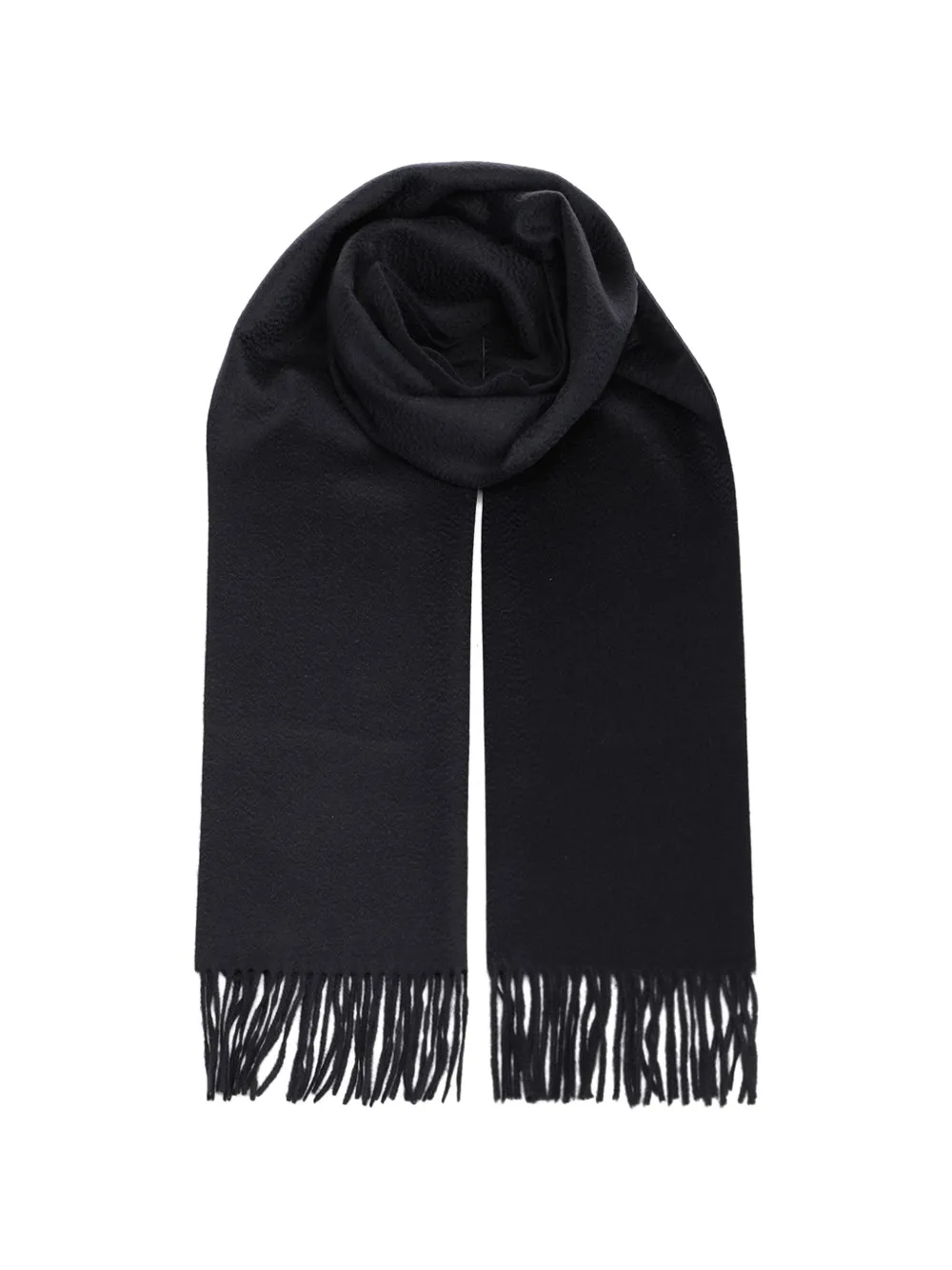 Al Duca D’Aosta 1902 fringed cashmere scarf - Black