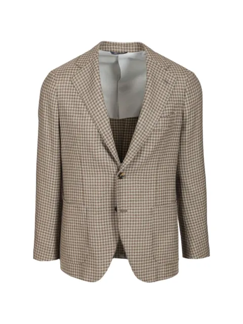 Al Duca D’Aosta 1902 check-pattern single-breasted blazer