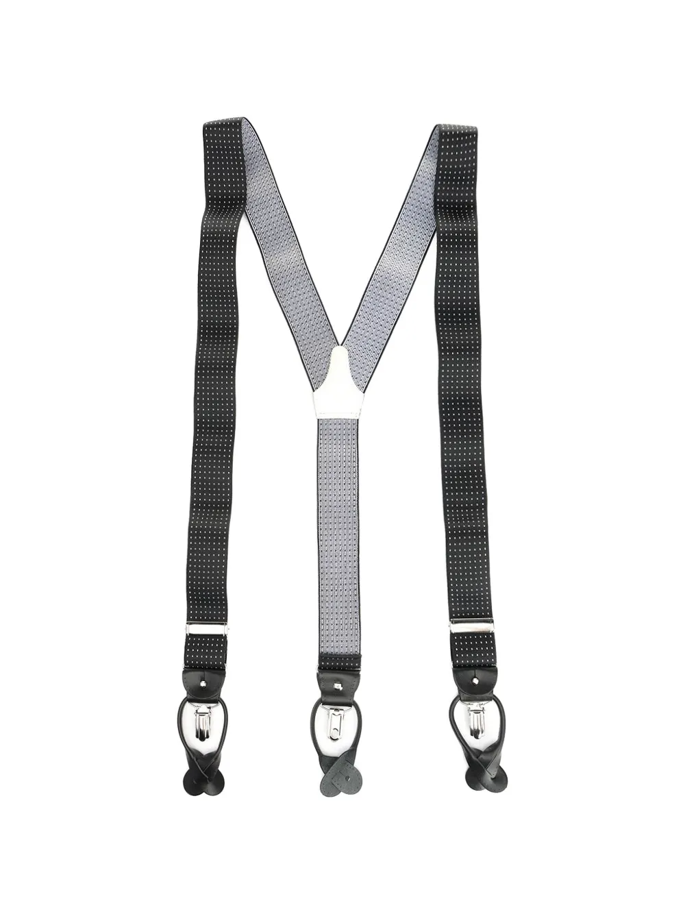 Al Duca D’Aosta 1902 polka-dot suspenders - Schwarz