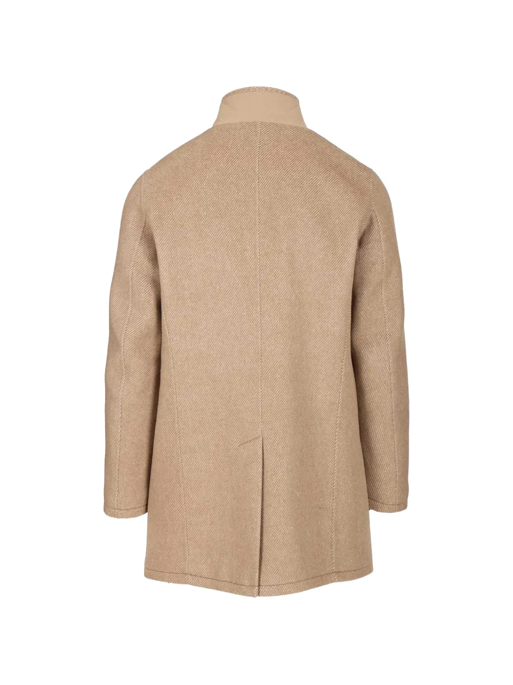 Al Duca D Aosta 1902 Natté jas met kraag met gesp Beige